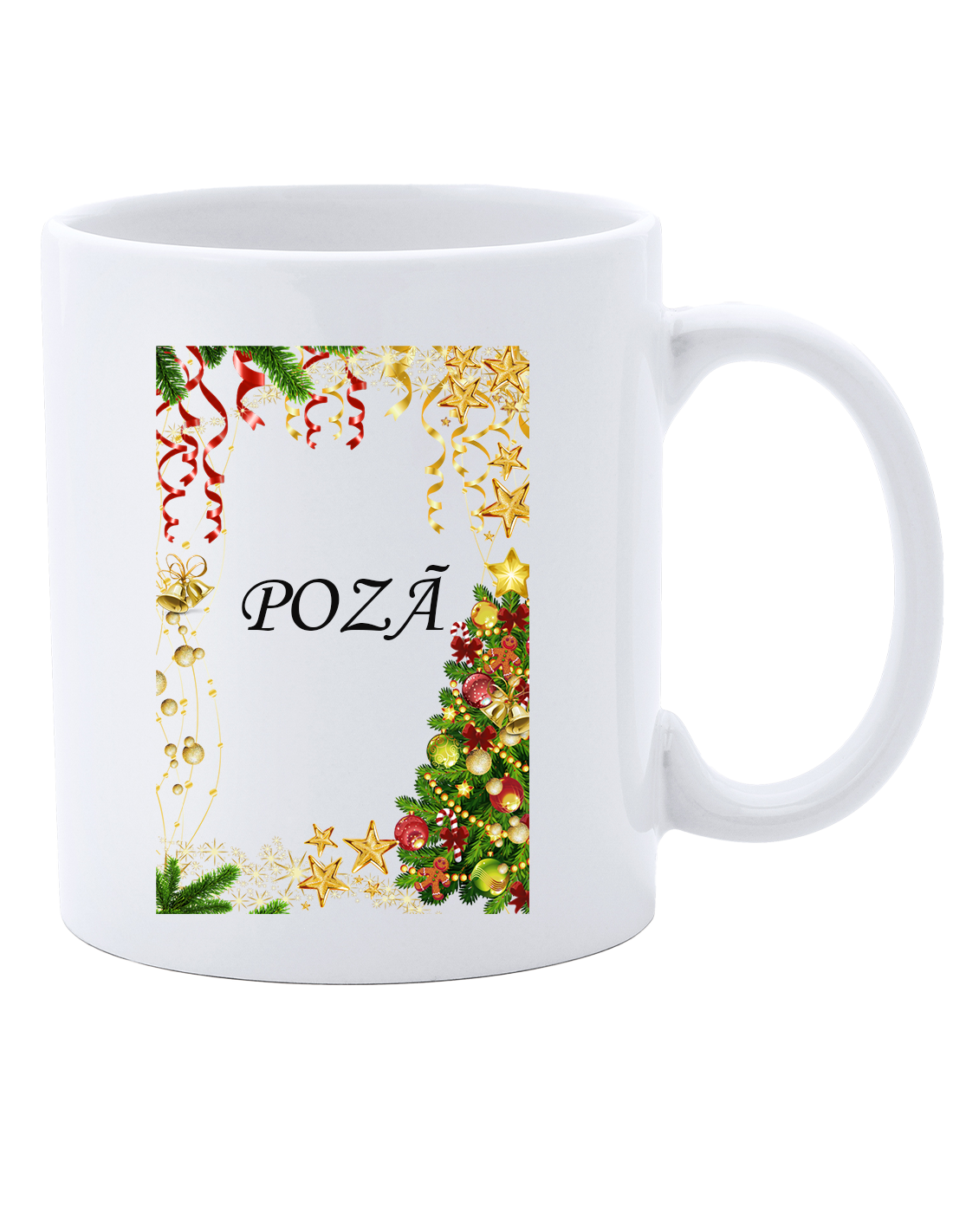 Cană personalizată cu nume si poza - Merry Christmas - imagine 3
