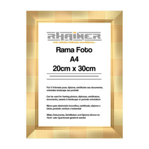 Ramă foto Madrid auriu A4