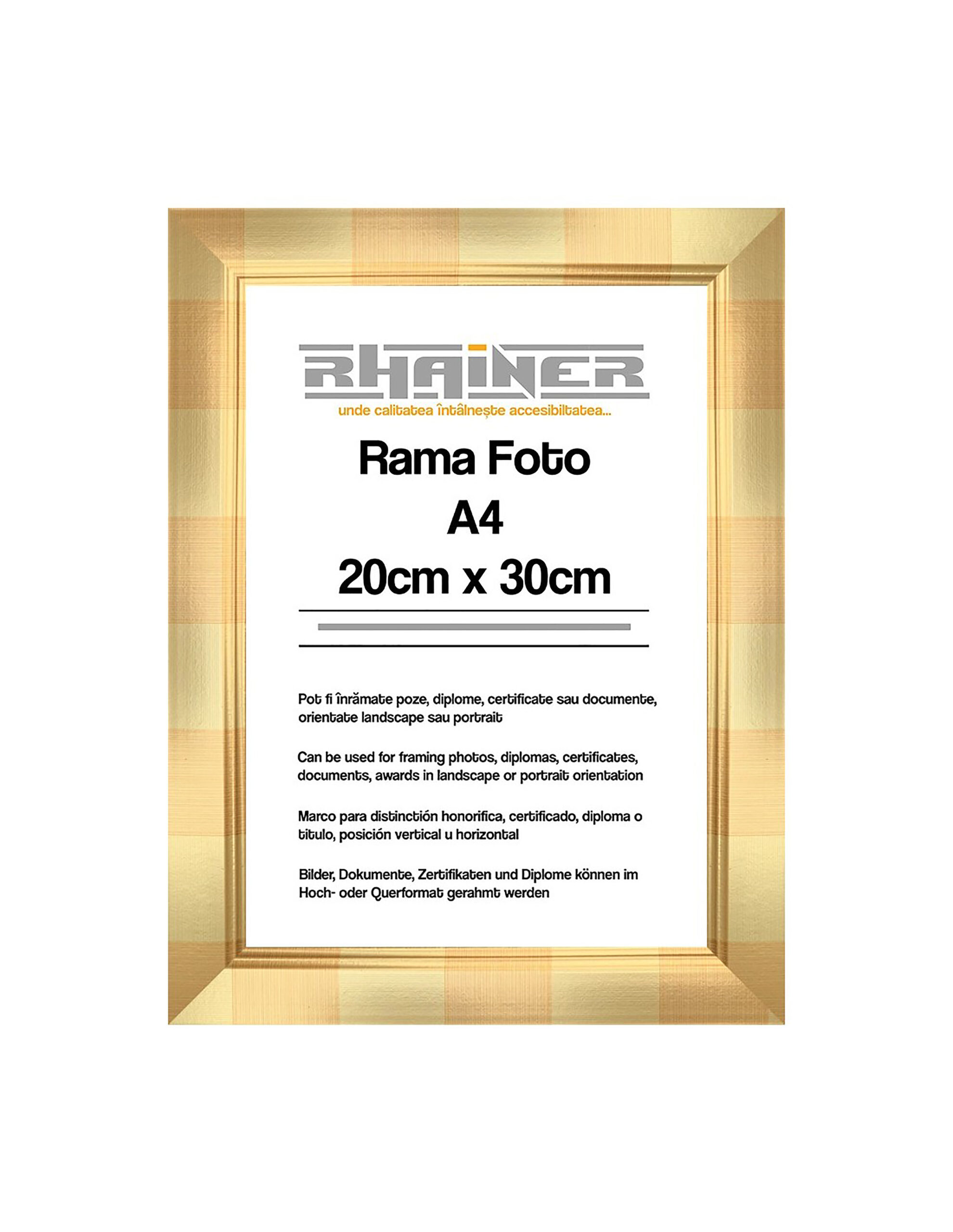 Ramă foto Madrid auriu A4