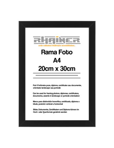 Rama foto Madrid neagra A4