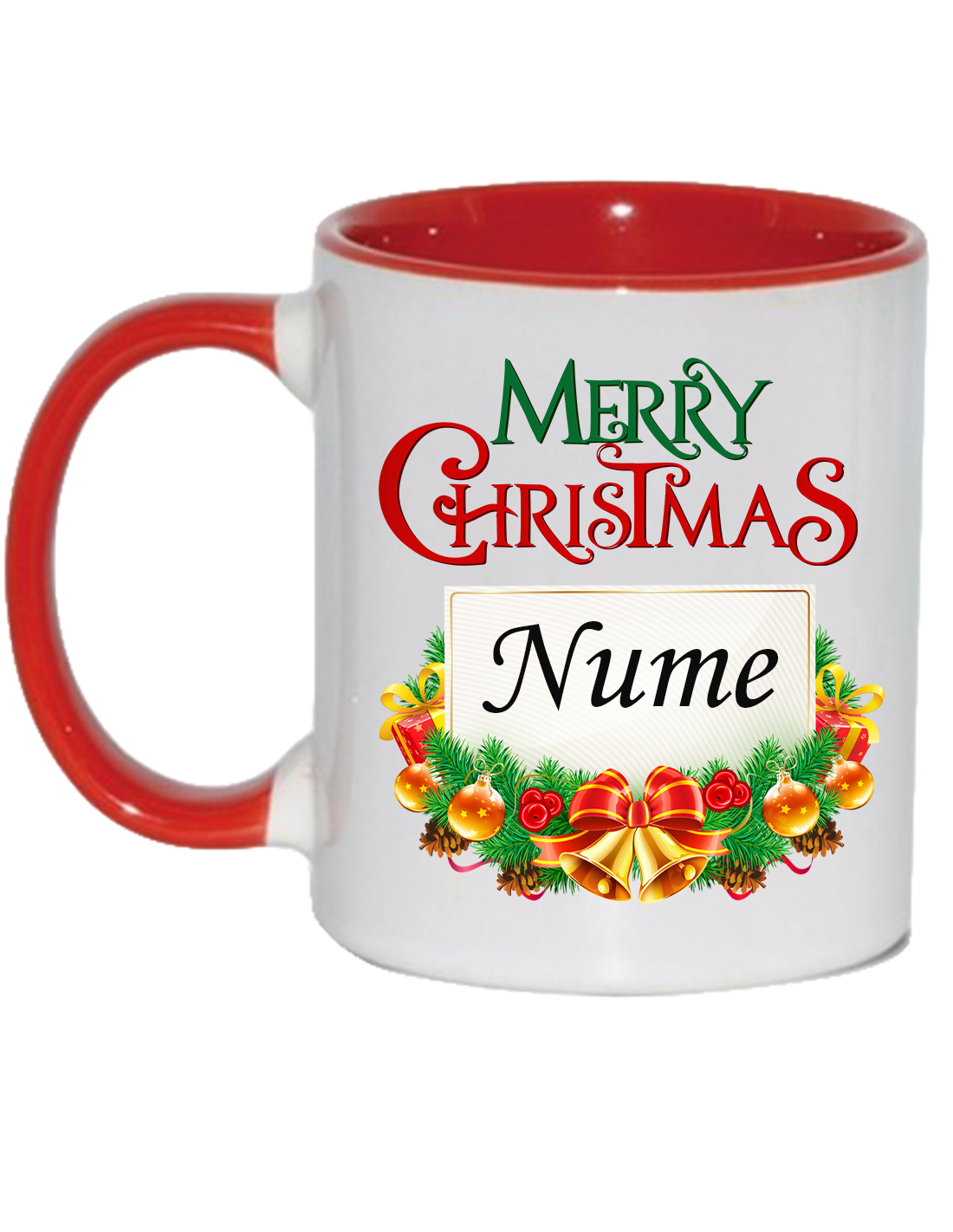 Cană personalizată cu nume si poza - Merry Christmas