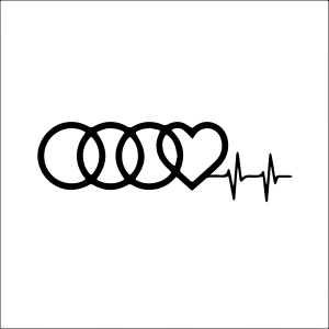 Sticker Audi Heartbeat