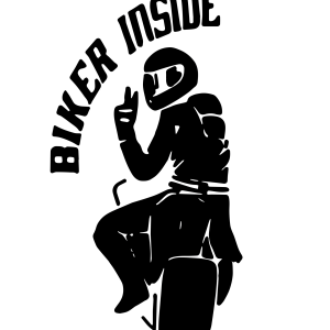Sticker auto ''Biker inside