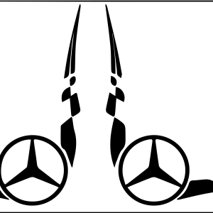 Set stickere Geamuri laterale Mercedes-Benz