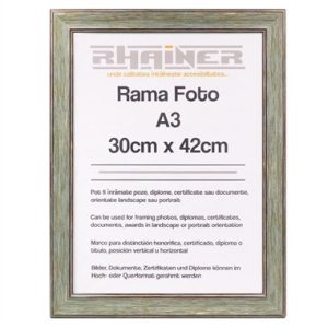Rama foto Malaga verde+visiniu A3