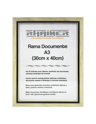 Rama foto Tenerife crem+negru A3