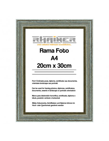 Rama foto Bilbao albastru deschis A4
