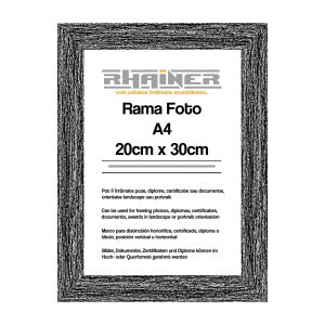 Rama foto Leon negru A4