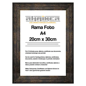 Rama foto Bilbao negru A4