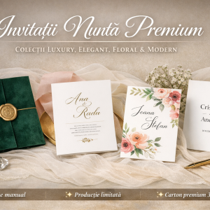 Invitații Nuntă Premium – Colecții Luxury, Elegant, Floral și Modern