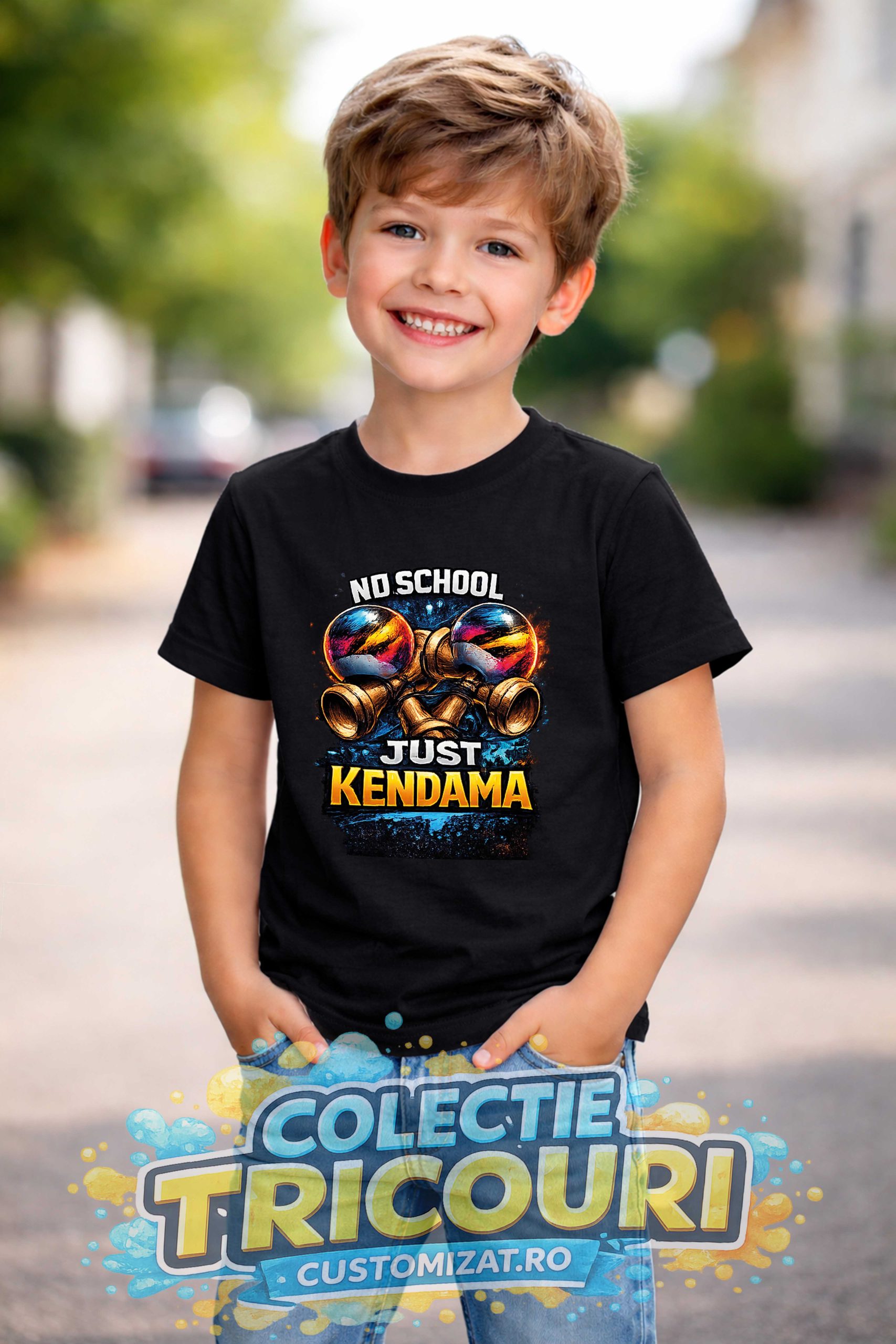 Tricouri Kendama pentru Jucători AdevărațiTricou No School Just Kendama – Tricou Kendama Personalizat - imagine 5